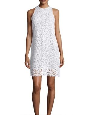 White Floral Lace mini Dress